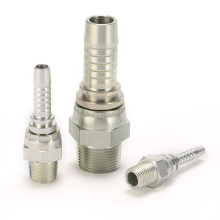 Swaged hydraulic fittings NPT male swivel  two piece crimping fitting hydraulic hose and fitting